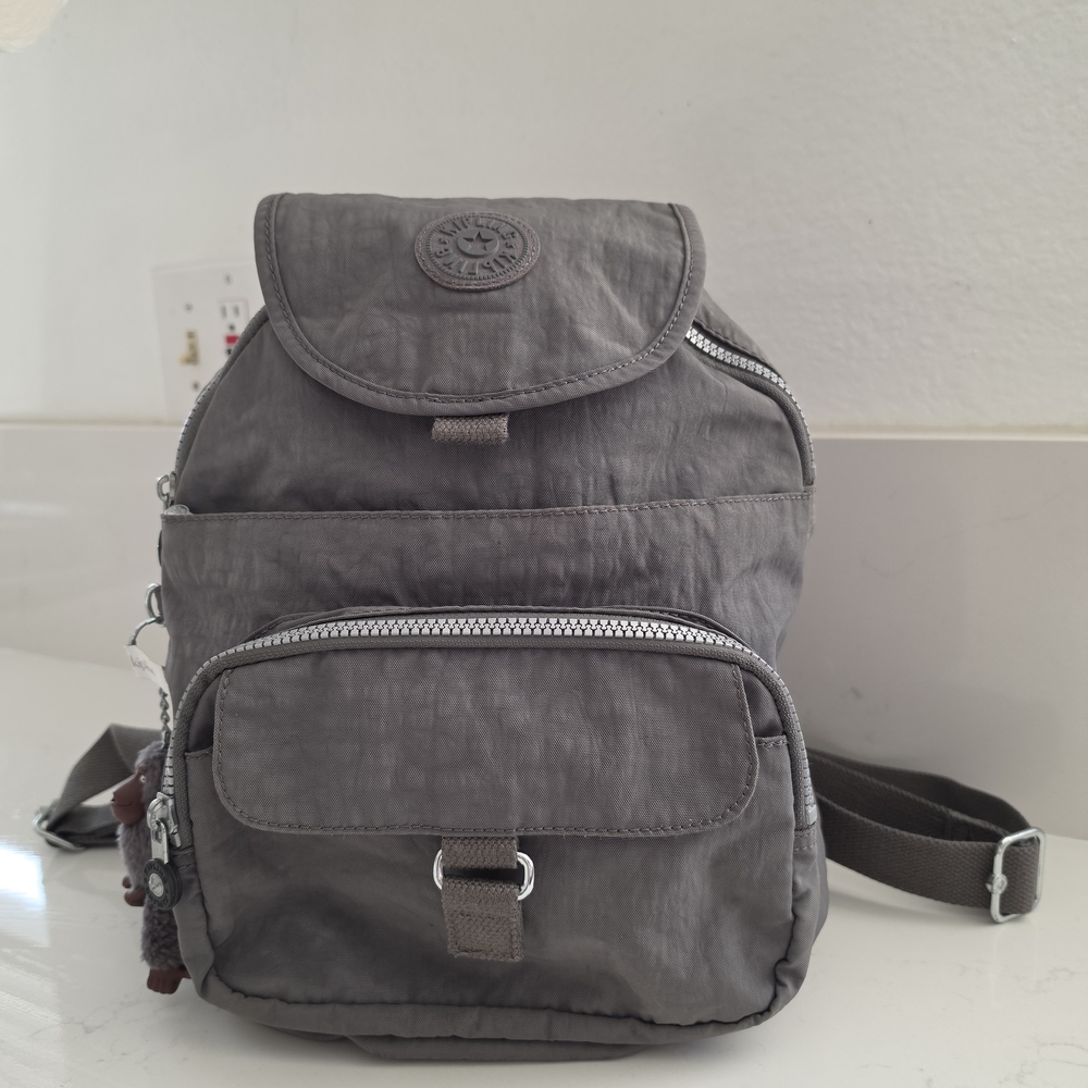 Kipling Gray Nylon Mini Backpack - Compact Everyd… - image 1